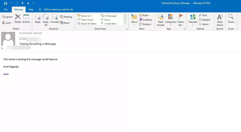 كيفية استعادة رسالة بريد إلكتروني في Outlook 2